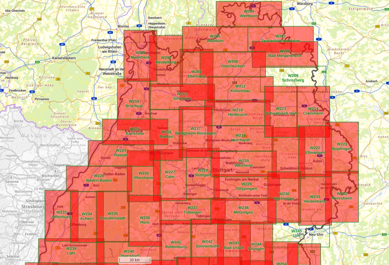 Wanderkarten Baden-Württemberg 1:25.000
