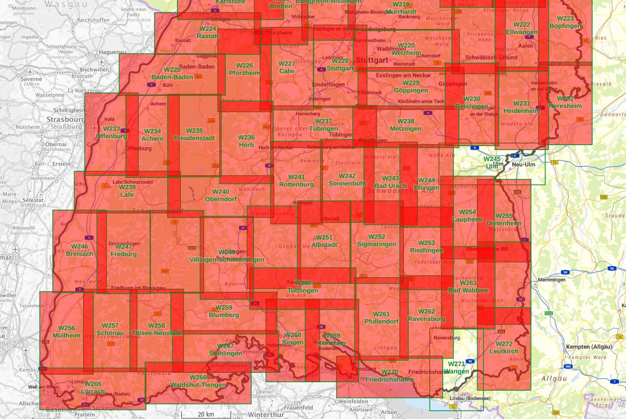 Wanderkarten Baden-Württemberg 1:25.000