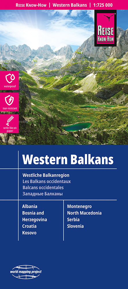 Westliche Balkanregion 1:725.000 - Reise know-how
