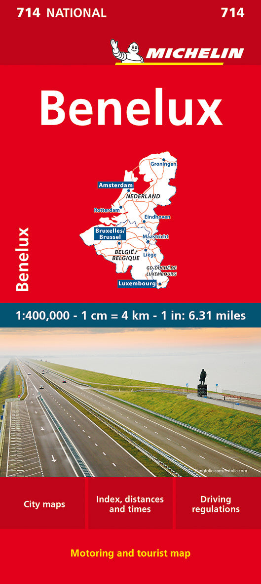 Benelux Michelin 714 - 1:400.000