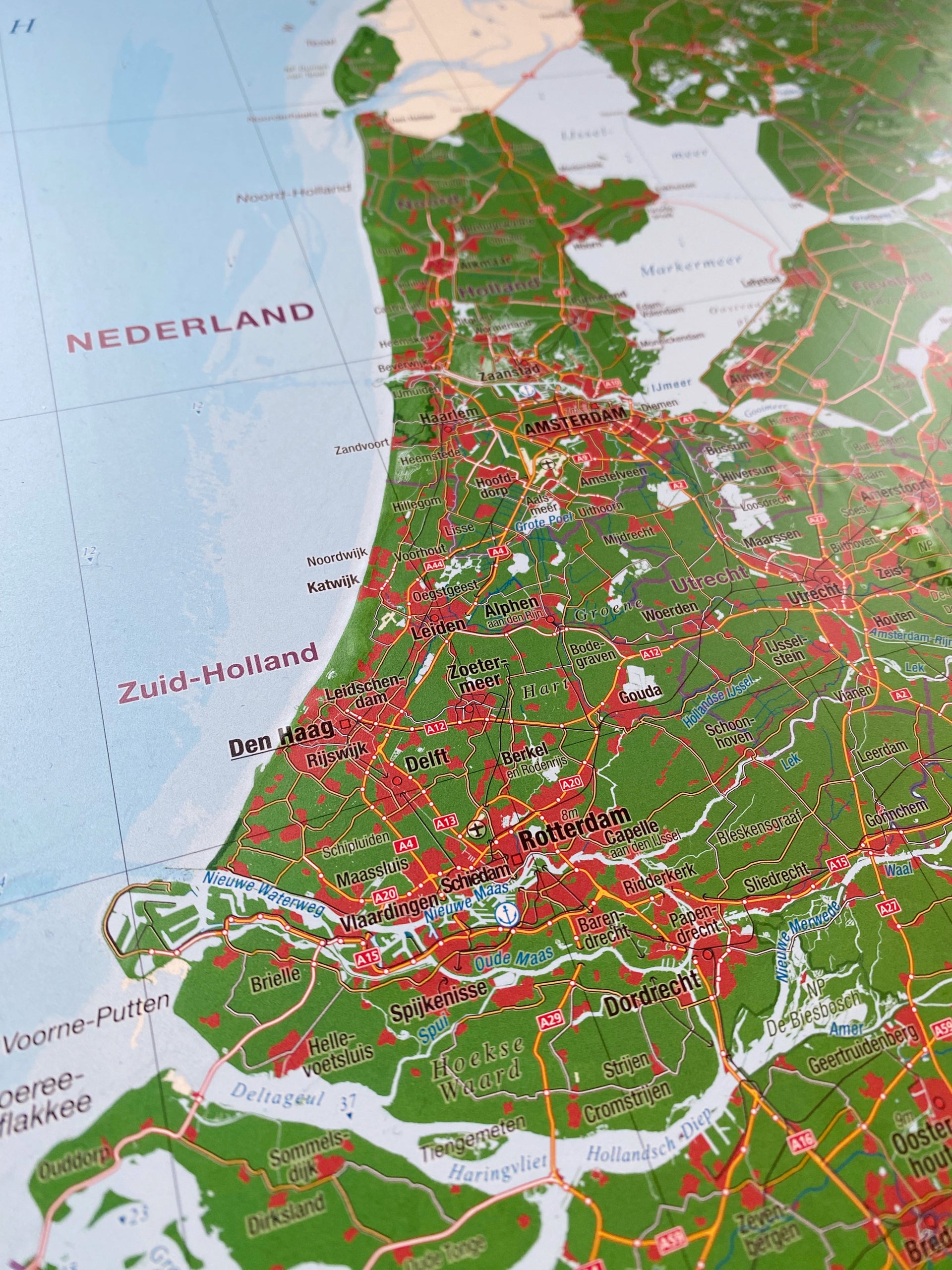 BeNeLux Reliefkarte groß - mit Alurahmen