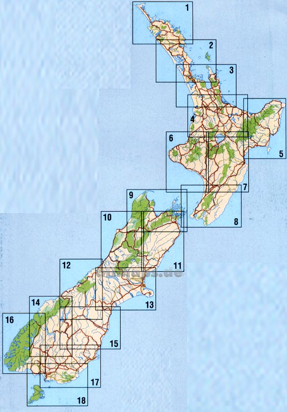 Fiordland (Neuseeland) - 1:250.000
