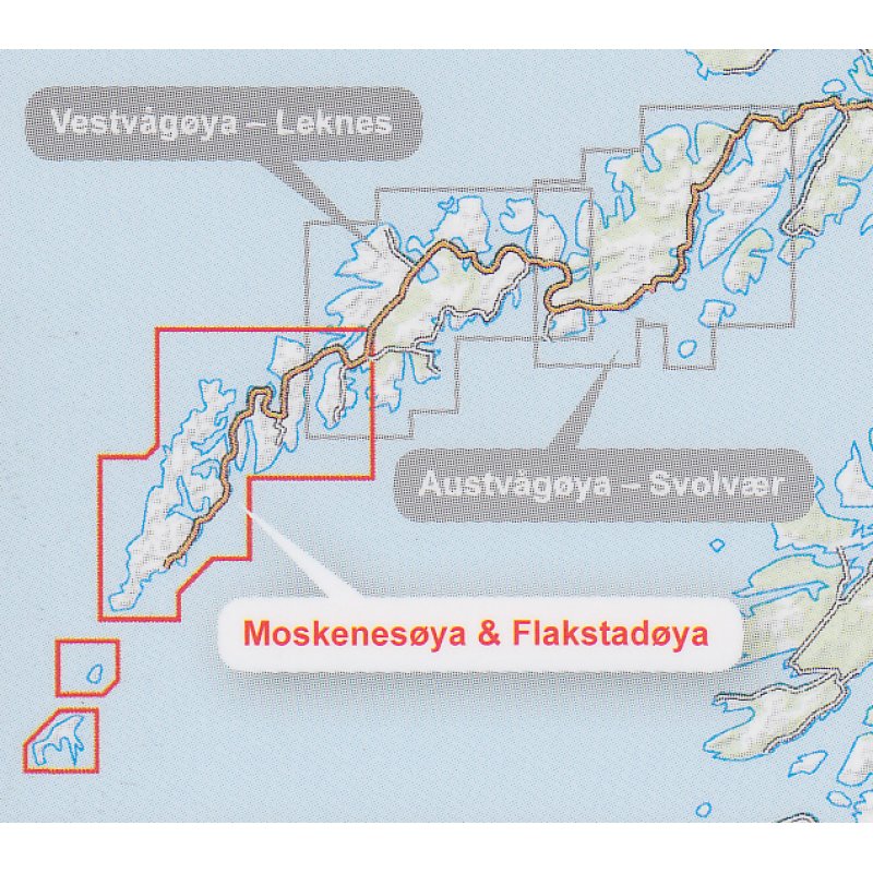 Høyfjellskart Lofoten: Moskenesøya & Flakstadøya 1:30 000
