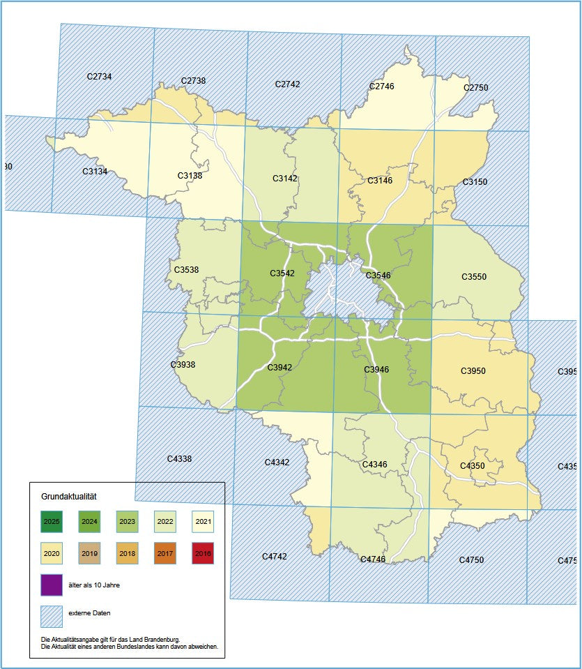 Brandenburg 1:100.000 Topographische Karten