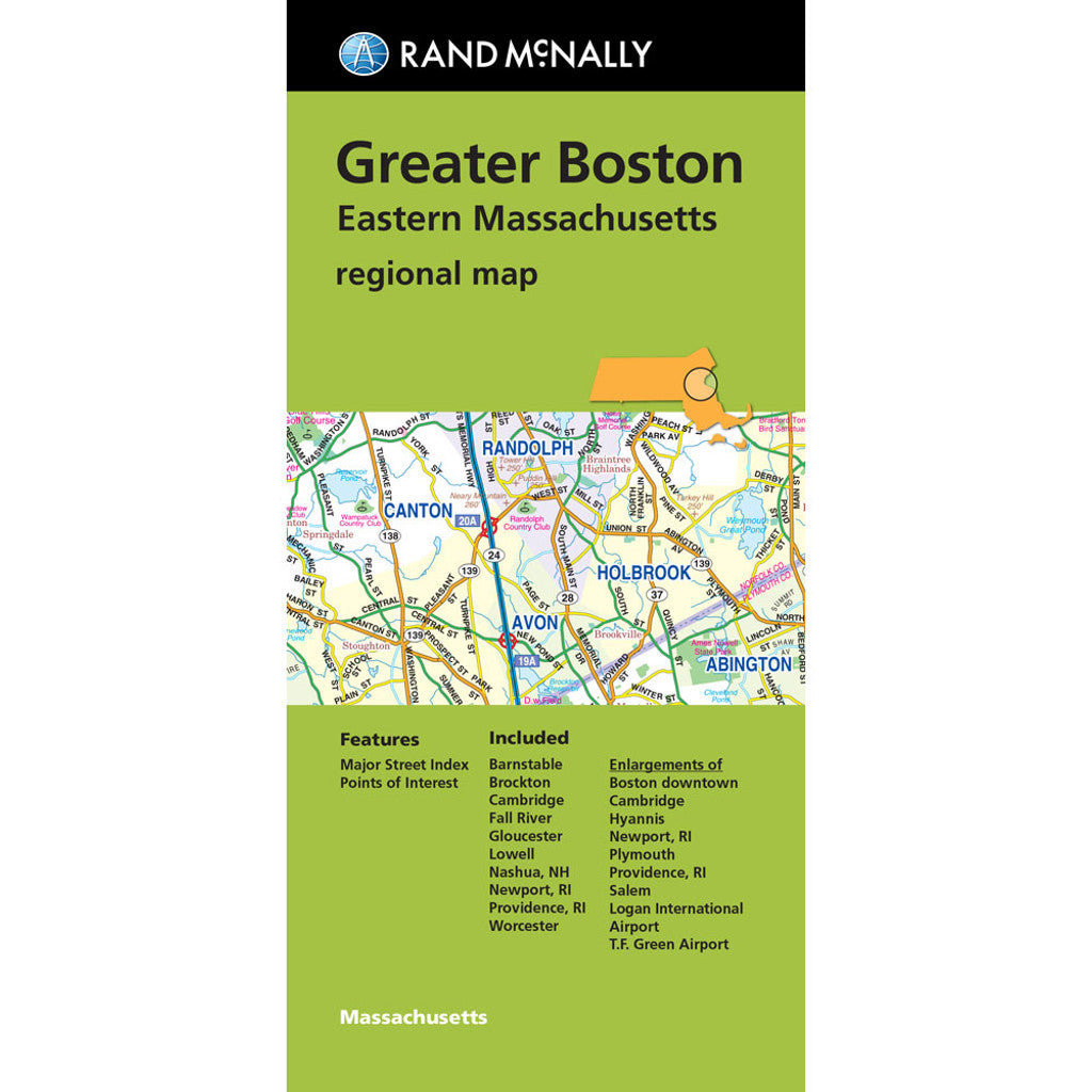 Greater Boston - Eastern Massachusetts - Regionalkarte Rand McNally