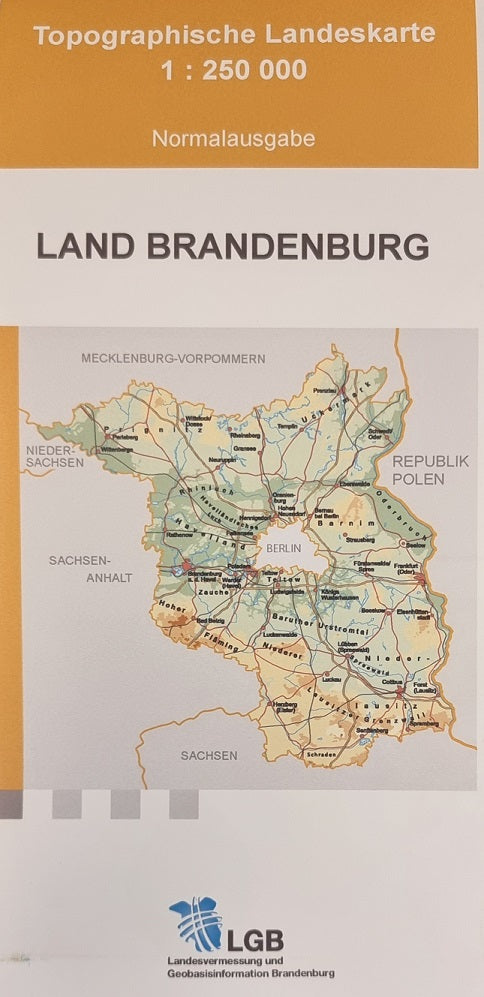 Übersichtskarte Brandenburg 1:250 000