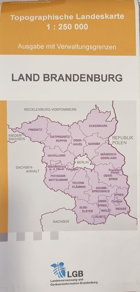 Verwaltungskarte Brandenburg 1:250 000