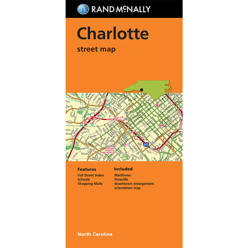 Charlotte - Stadtplan Rand McNally