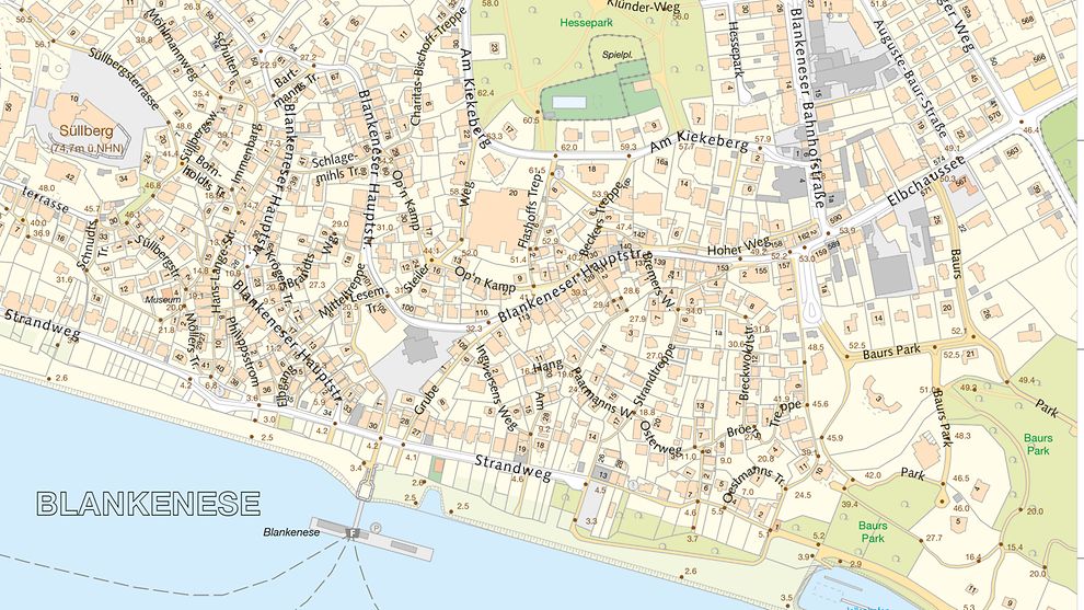 Grundkarten Hamburg 1:5.000 - Südwest - farbige Ausgabe