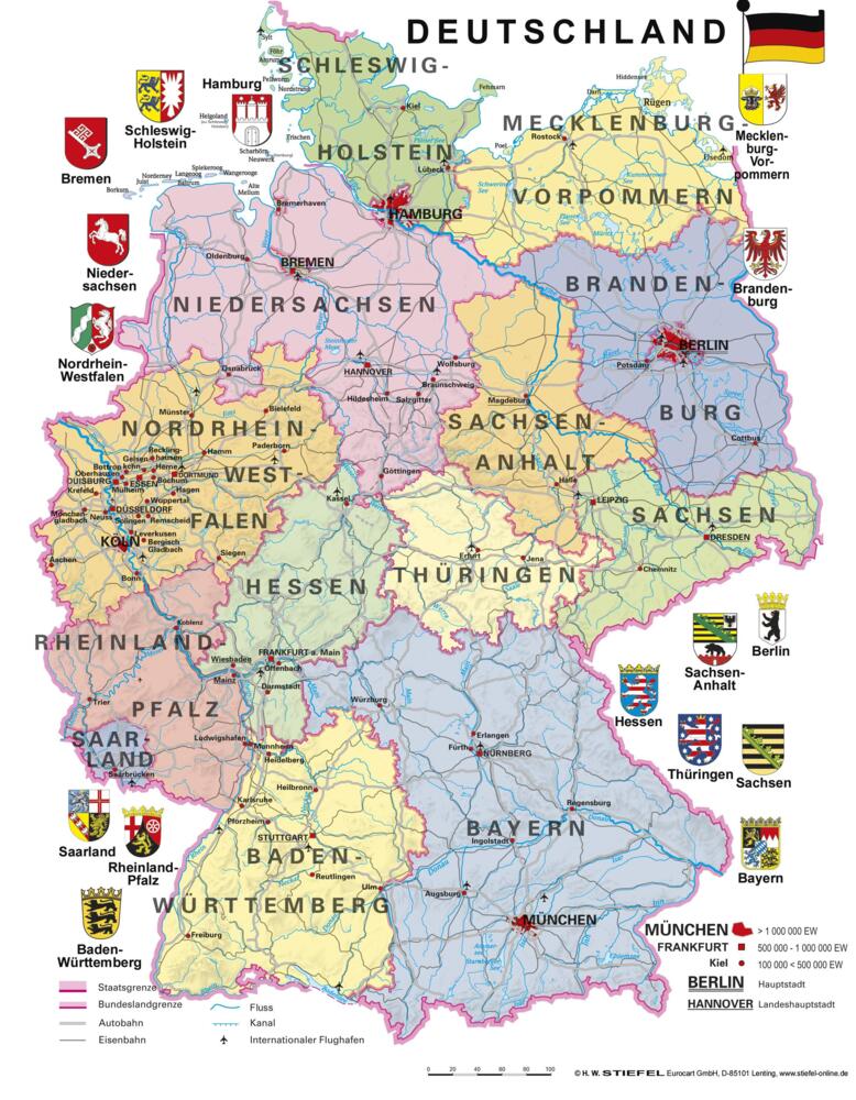 Deutschland Lernpuzzle - Stiefel Verlag