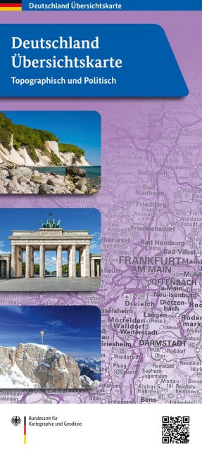 Deutschland 1:1.000.000 - Topographische und Politische Karte