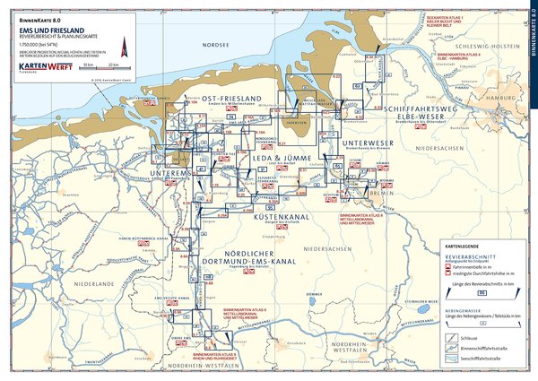 Ems und Friesland - Binnenkartenatlas 8 - Kartenwerft