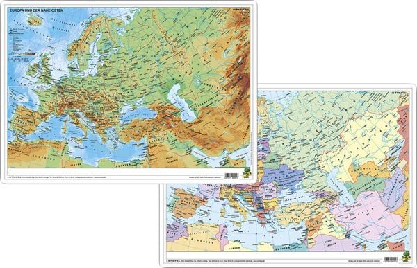 Europa politisch/physisch Schreibtischunterlage A3 - Stiefel Verlag