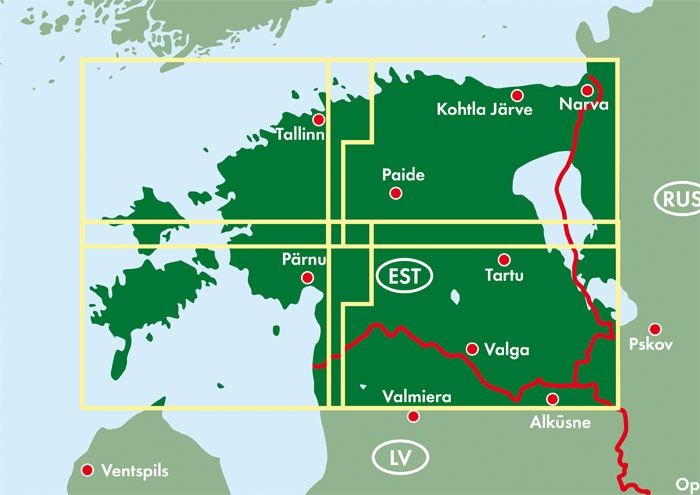 Estland 1:150.000 Straßenkarten-Set