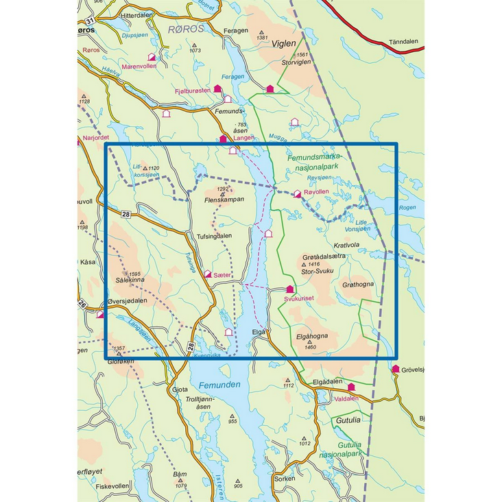 Femunden Nord 1:50.000 - Turkart