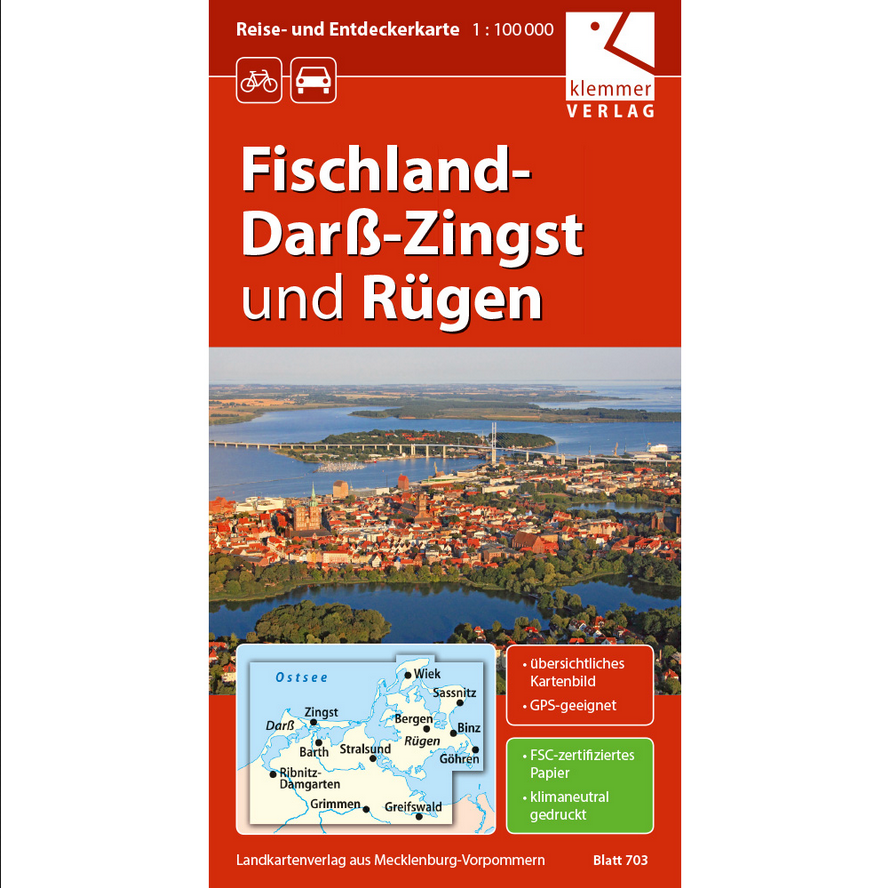 Fischland-Darß-Zingst und Rügen - 1:100.000