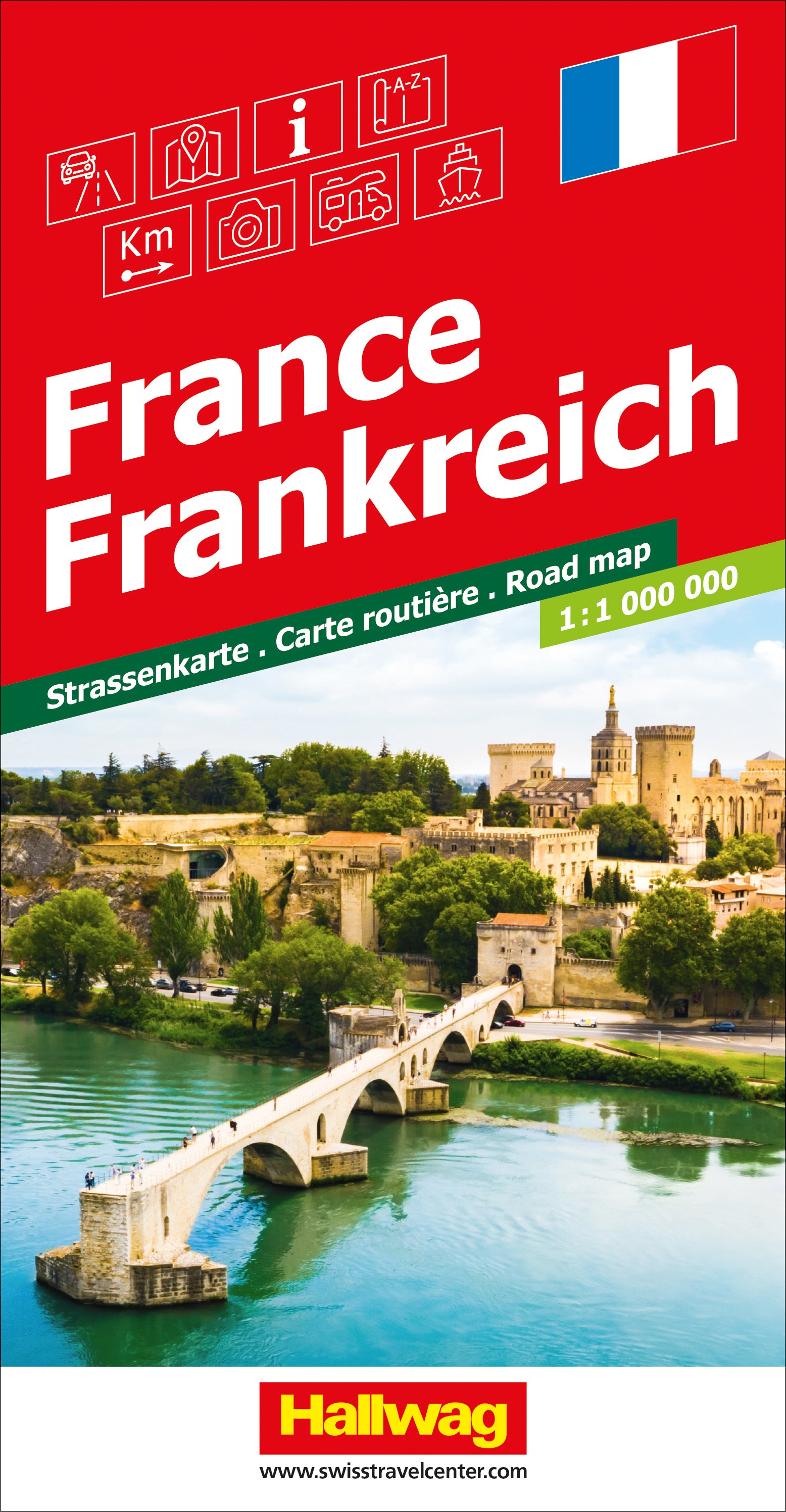 Frankreich Straßenkarte 1:1.000.000 - Hallwag