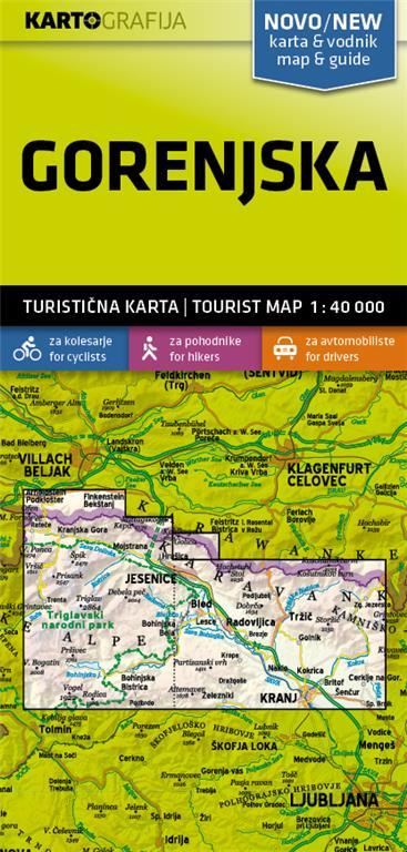 Gorenjska 1:40.000 - touristische Karte