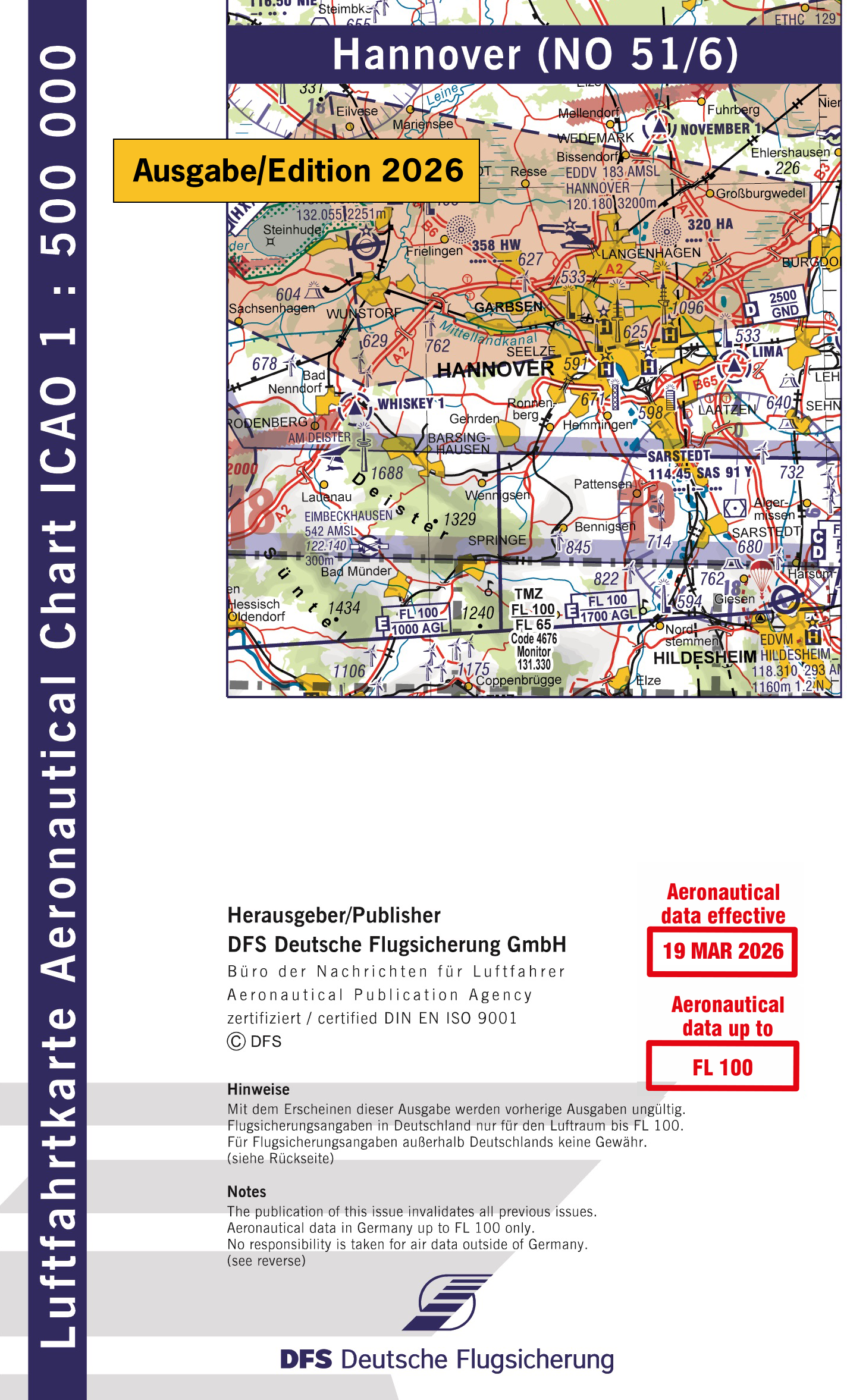 ICAO-Karte Hannover 2026 (NO 51/6)