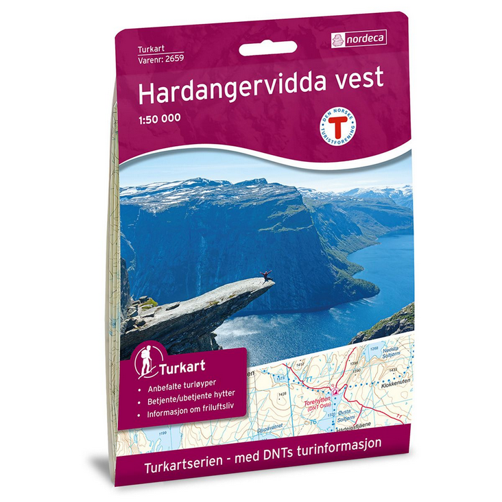 Hardangervidda Vest 1:50.000 - Turkart