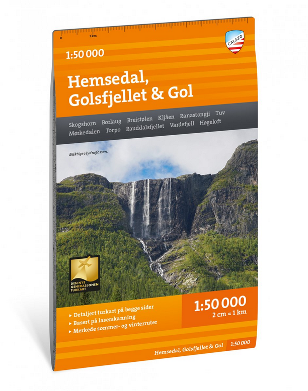 Turkart Hemsedal, Golsfjellet & Gol 1:50.000