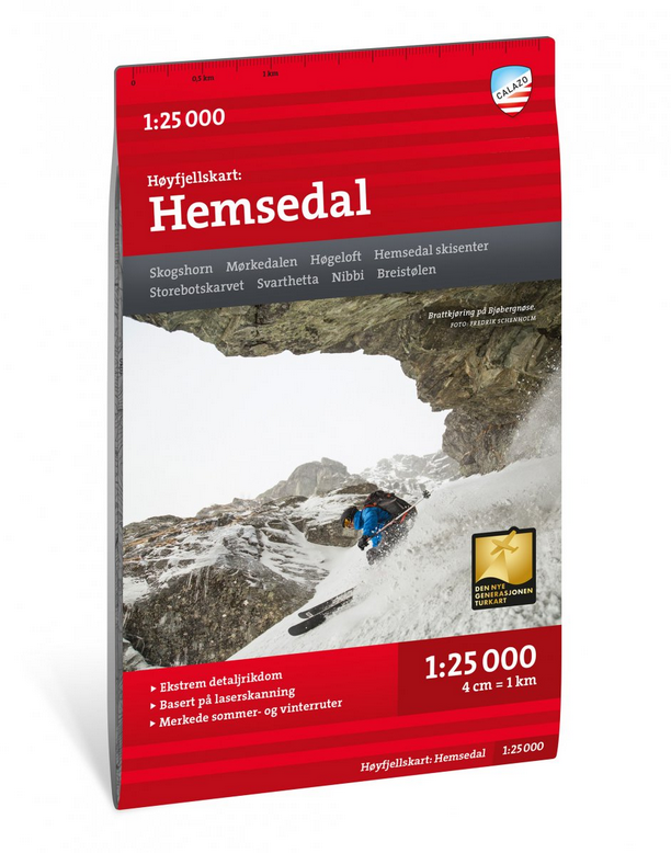 Høyfjellskart Hemsedal 1:25 000