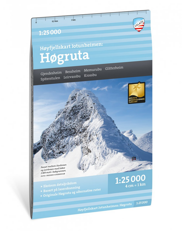 Høyfjellskart Høgruta 1:25 000
