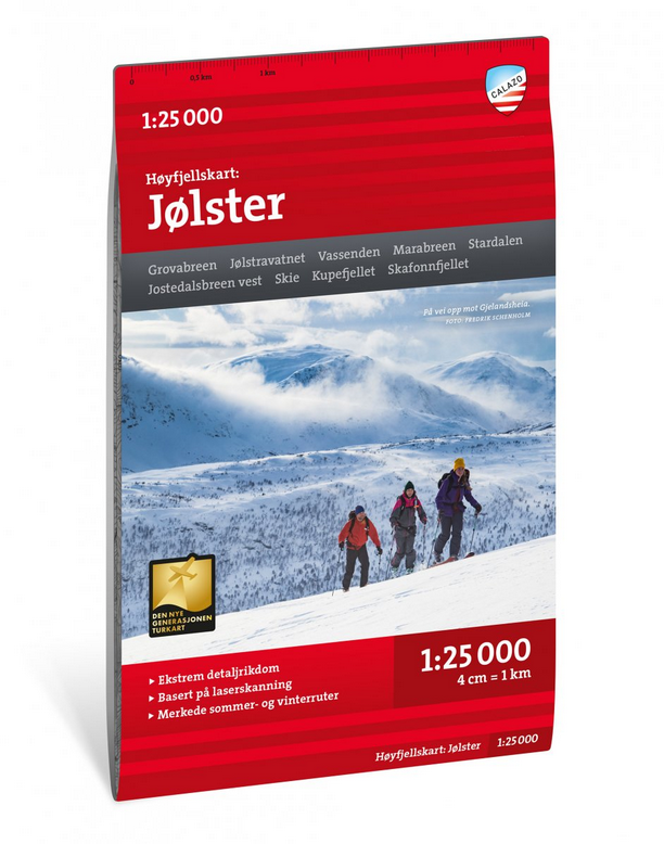 Høyfjellskart Jølster 1:25.000