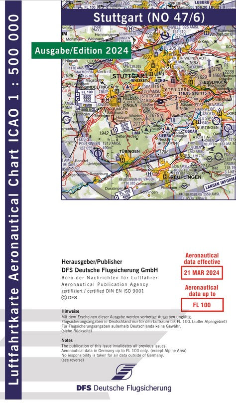 ICAO-Karte Stuttgart 2024 (NO 47/6)