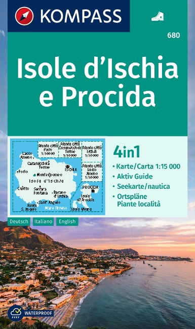 680 Isole d' Ischia e Procida 1:15.000 - Kompass Wanderkarte