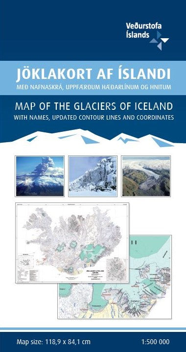 Gletscherkarte von Island 1:500.000