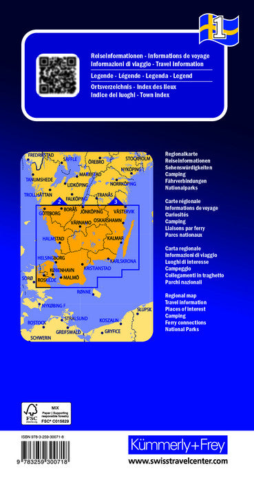 01 Schweden Süd - Malmö - Helsingborg - Kalmar 1:250.000