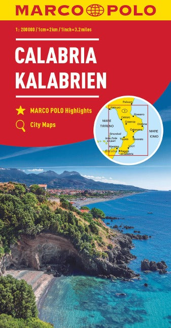 Kalabrien 1:200.000 - Marco Polo Straßenkarte Italien 13