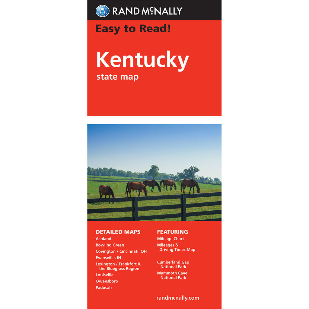 Kentucky State Map - Straßenkarte Rand McNally