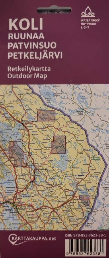 Koli Ruunaa Patvinsuo Petkeljärvi - Wanderkarte 1:25.000 Finnland