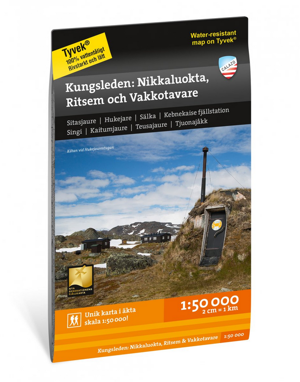 Kungsleden: Nikkaluokta, Ritsem & Vakkotavare 1:50.000