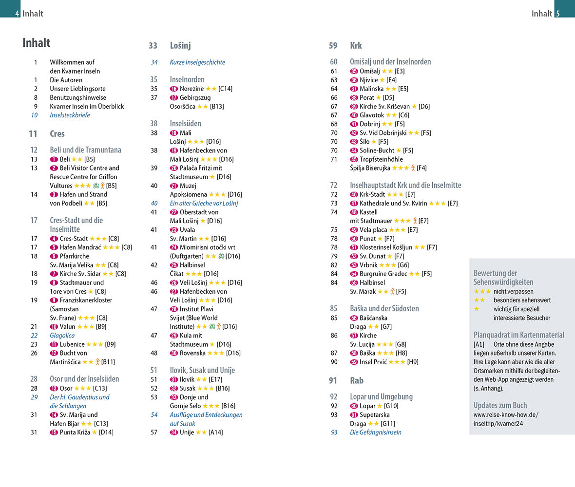 InselTrip Kvarner Inseln Cres, Lošinj, Krk, Rab - Reise Know-How