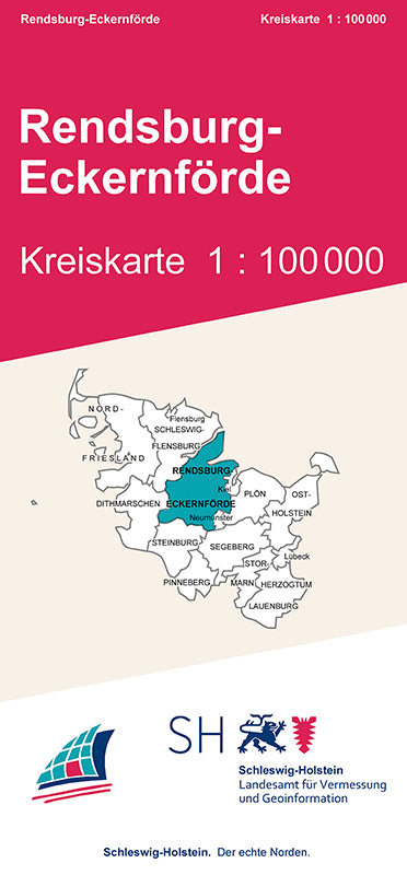 Rendsburg-Eckernförde Kreiskarte - 1:100 000