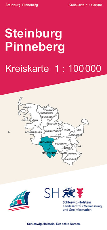 Steinburg und Pinneberg Kreiskarte - 1:100 000