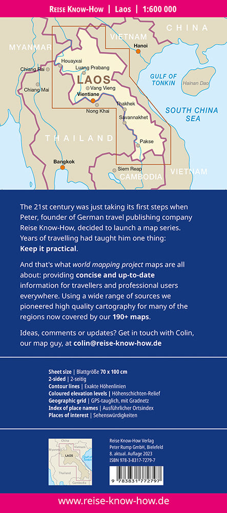 Laos 1:600.000 - Reise Know How