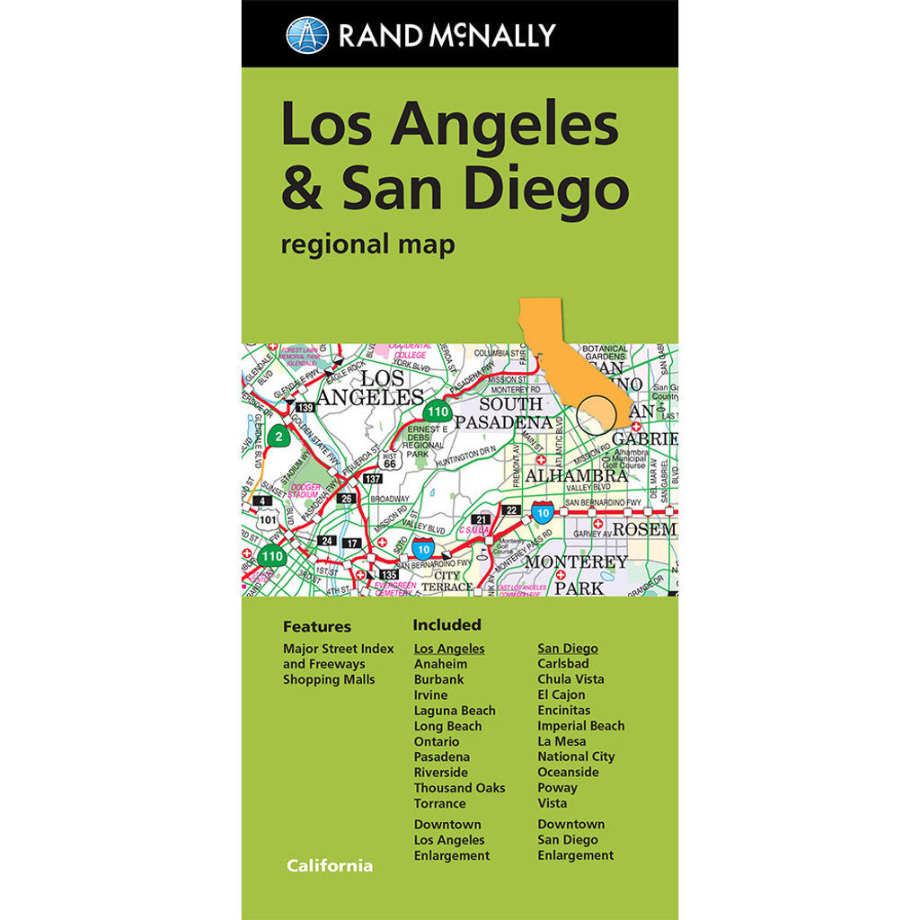 Los Angeles & San Diego - Regionalkarte Rand McNally