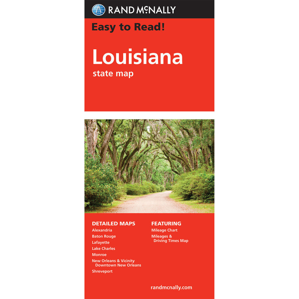 Louisiana State Map - Straßenkarte Rand McNally