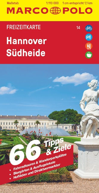 Hannover, Südheide 1:110.000 - Marco Polo Freizeitkarte