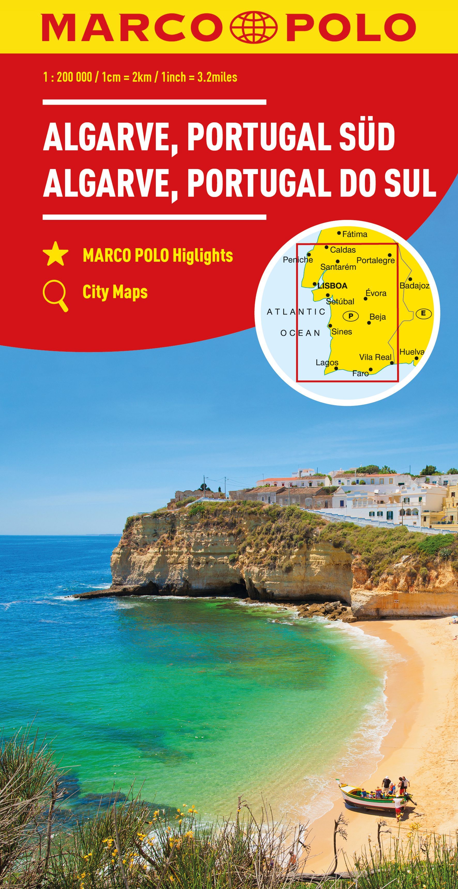 Algarve / Portugal Süd 1:200.000 - Marco Polo Straßenkarte