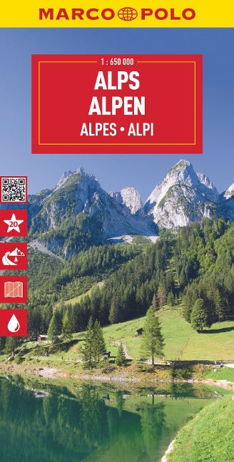 Alpen 1:650.000 - Marco Polo Länderkarte