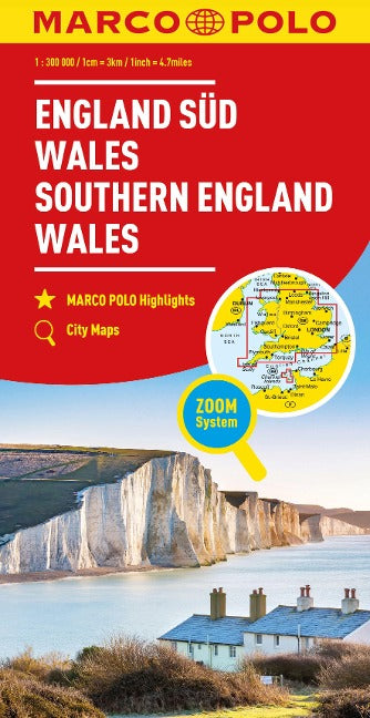 England Süd, Wales 1:300.000 - Marco Polo Straßenkarte