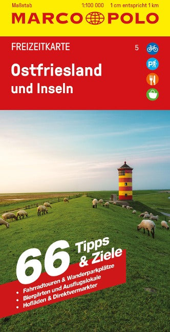 Ostfriesland und Inseln 1:100.000 - Marco Polo Freizeitkarte