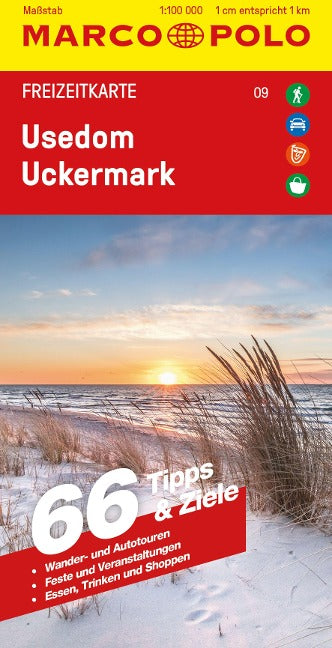 Usedom, Uckermark 1:100.000 - Marco Polo Freizeitkarte