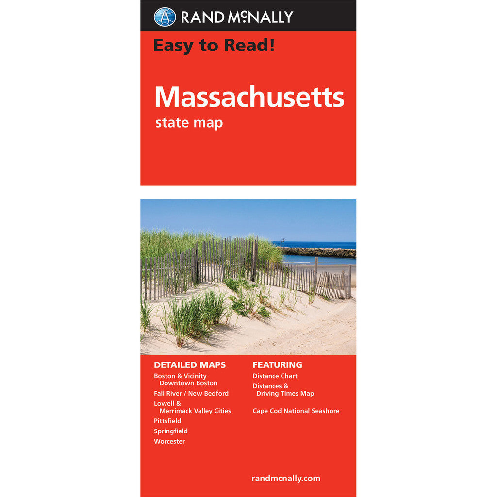 Massachusetts State Map - Straßenkarte Rand McNally
