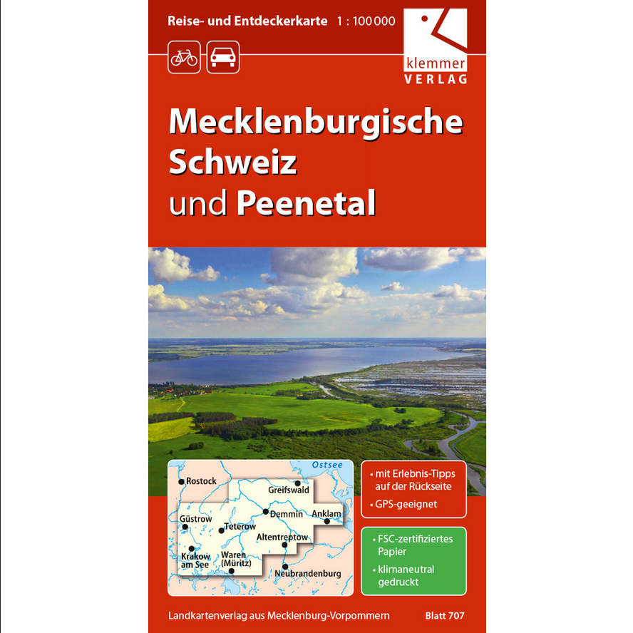Mecklenburgische Schweiz und Peenetal - 1:100.000